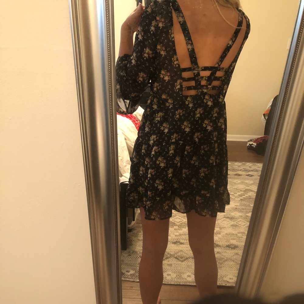 Black boho dress